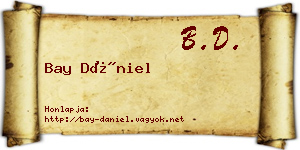 Bay Dániel névjegykártya