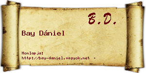 Bay Dániel névjegykártya